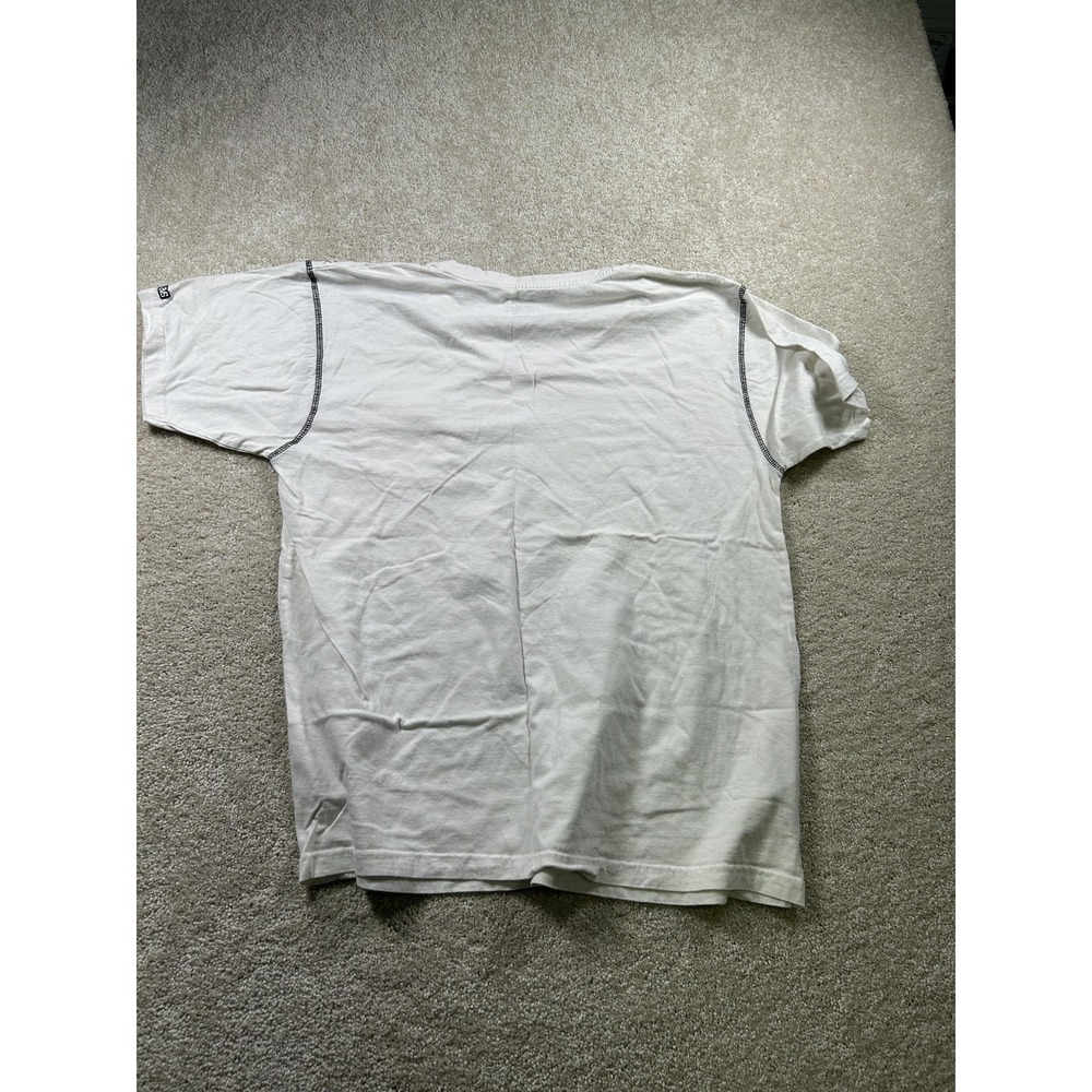 Vertical Sport Shirt‎ Mens XL White Graphic Pocket Tee Streetwear Casual Cotton - Picture 8 of 9